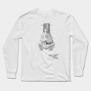 Space Capsule Vintage Patent Hand Drawing Long Sleeve T-Shirt